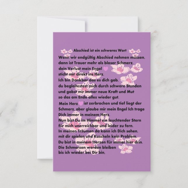 Abschieds Gedicht (Frente)