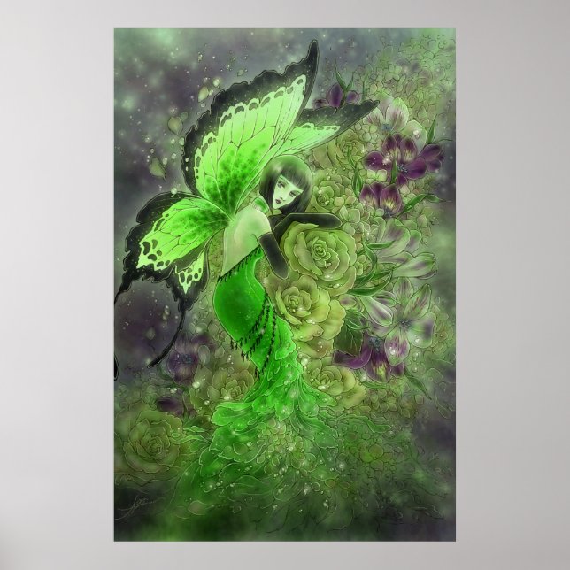 Absinthe Fairy Fantasy Art Poster (Frente)