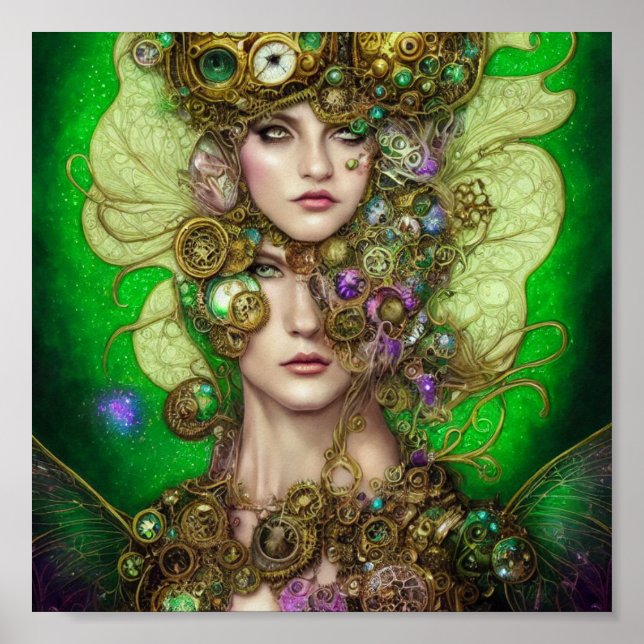 Absinthe Fantasy Green Fairy  Poster (Frente)