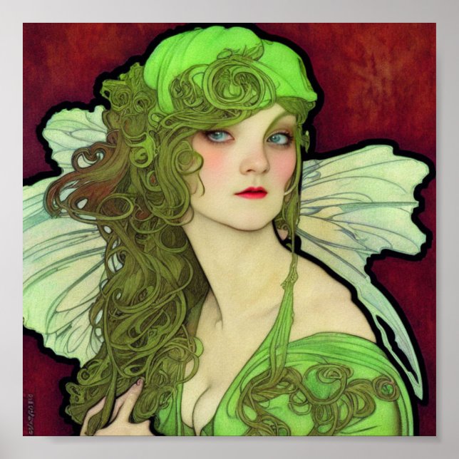 Absinthe Green Fairy Poster (Frente)
