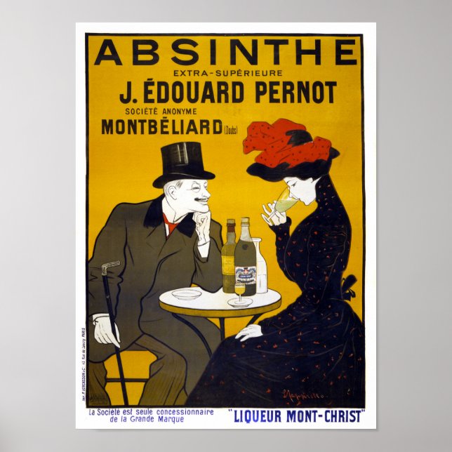 Absinthe Vintage Poster Restored (Frente)