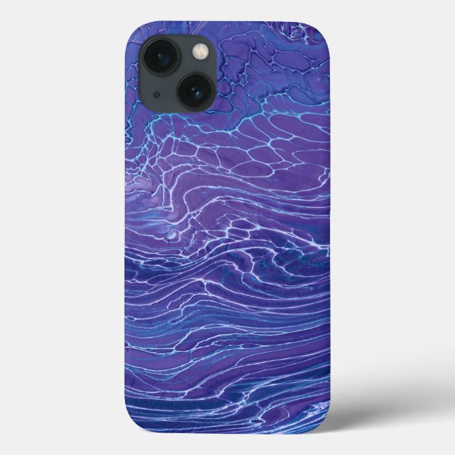 Abstração Acrírica do Marble de lavanda Azul (Verso)