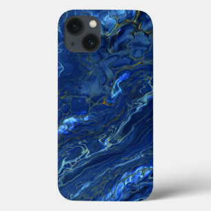 Abstração de Acrírio de Mármore Dourado Azul e