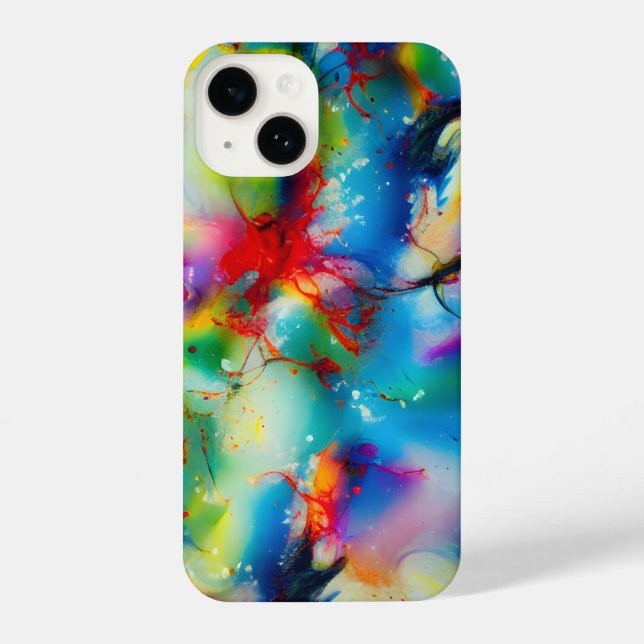 Abstração de Cor da Água Verde Amarelo Azul (Verso)