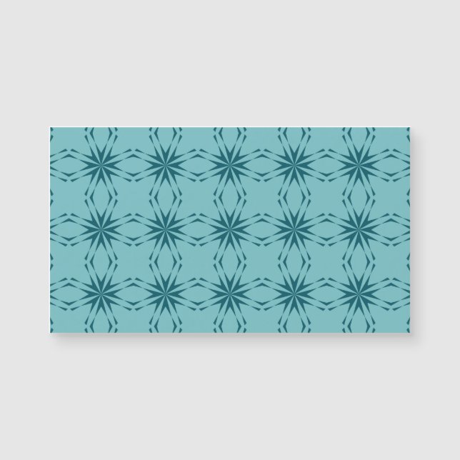 Abstração de flores azul-turquesa, legal e em moda (Frente)
