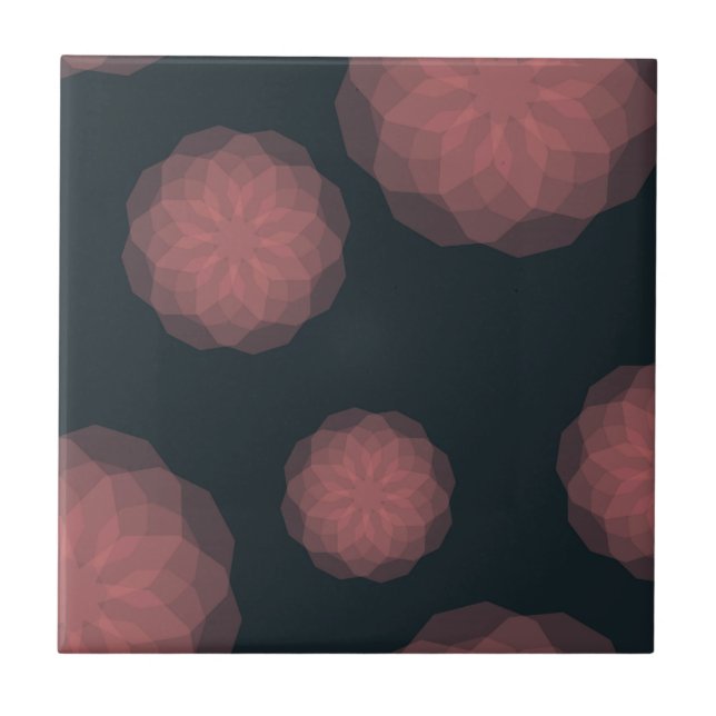 Abstração de flores rosa, geométrica, legal, de te (Frente)
