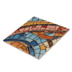 Abstração do Mosaico de Vidro Colorido