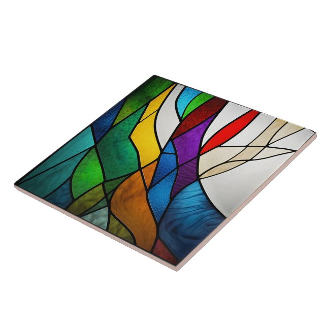 Abstração do Mosaico de Vidro Colorido (Lateral)