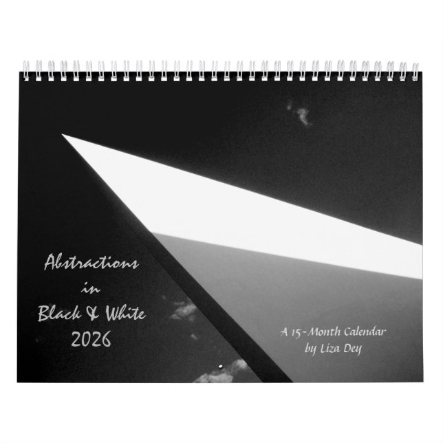 'Abstrações em Preto e Branco' Calendário 2026 (Capa)