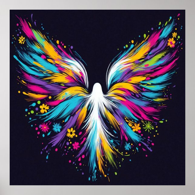 Abstract Angel Wall Poster on Semi-Gloss Paper (Frente)