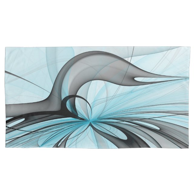 Abstract Anthracite Gray Blue Modern Fractal Art (Frente)