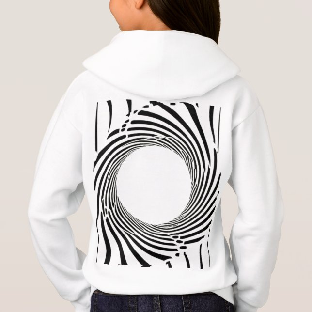 Abstract Black Hole Spiral Line Art  (Verso)
