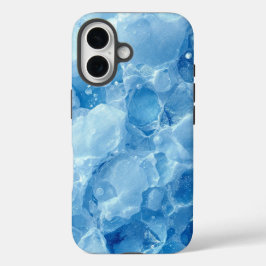 Abstract Blue Frozen Ice Crystal Texture Pattern