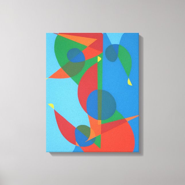 Abstract Blue Harmony Canvas Print (Frente)