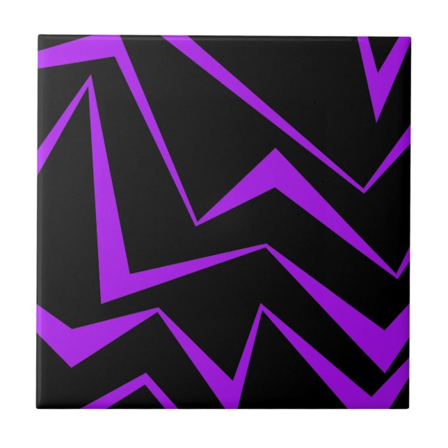 Abstract, bold, vibrant geometric zigzag pattern (Frente)