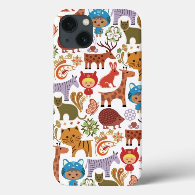 Abstract Child and Animals Pattern (Verso)