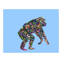 Abstract Chimpanzee Poster