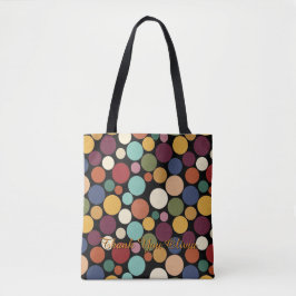 Abstract Circle Custom Message Gift Tote Bag