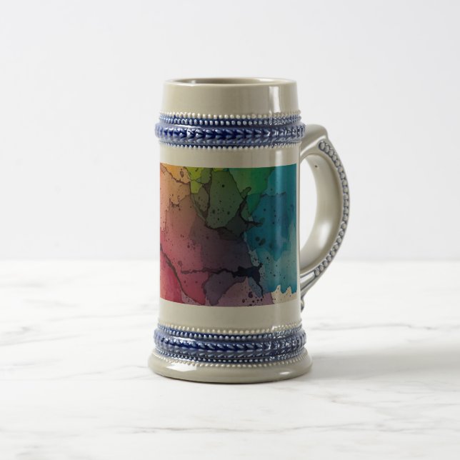 Abstract Color Splash Stein Mug (Frente Esquerda)