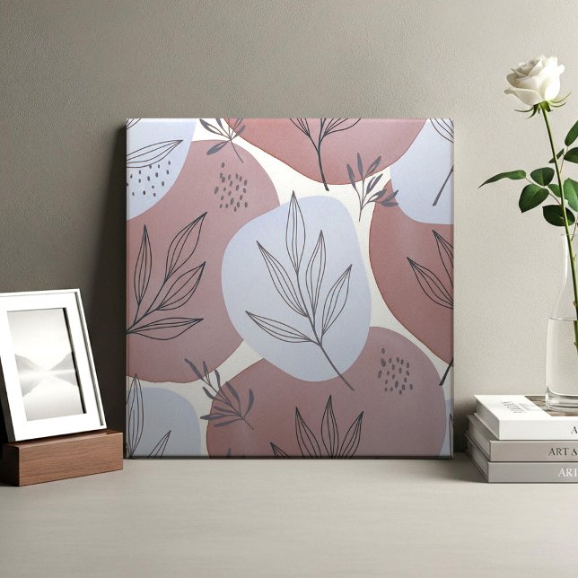 Abstract Dusty Rose and Sage Green Botanical Patte (Criador carregado)