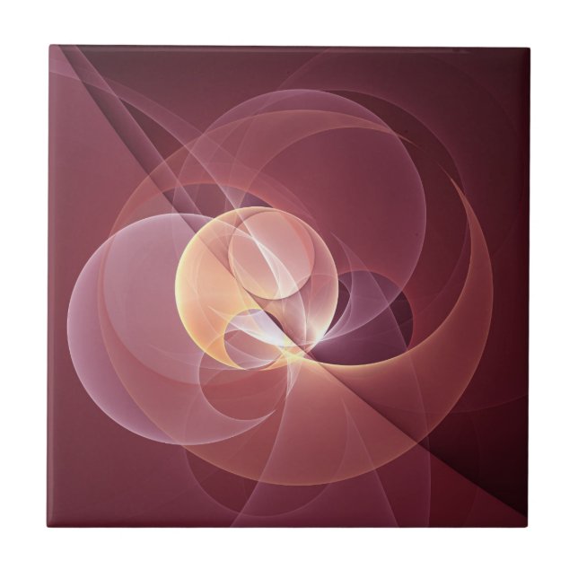 Abstract Elegant Modern Wine Red Fractal Art (Frente)