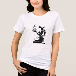 Abstract Feminine Silhouette Art T-Shirt for Women