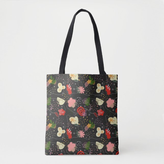 Abstract Floral Doodle Tote (Frente)