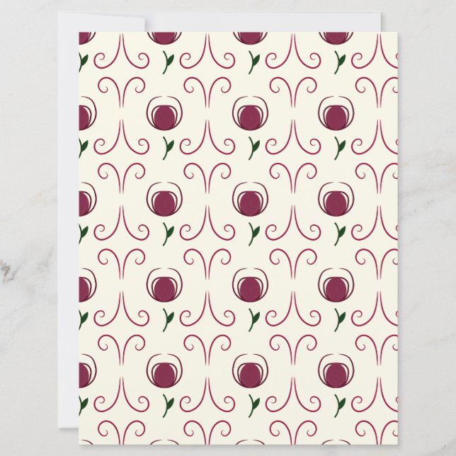 Abstract Flower Scrapbook Paper (Frente)