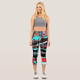 Abstract Freedom – Custom High Waisted Yoga Capris