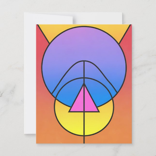 Abstract Geometric Circles Line Colorful Paper  (Frente)