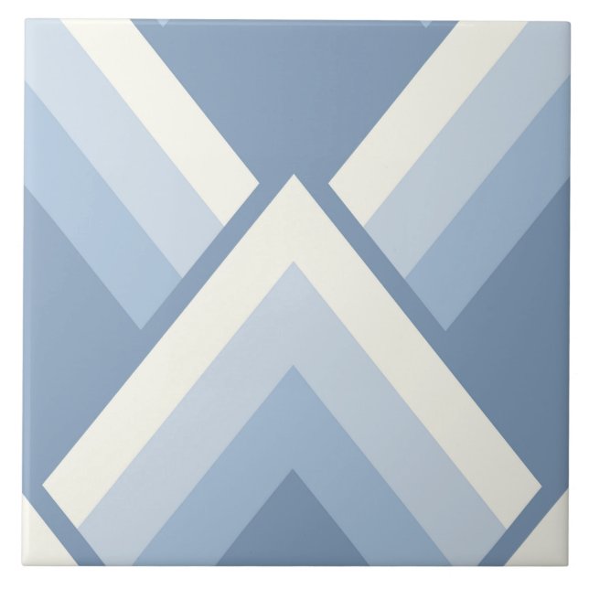 Abstract geometrical, blue and off white 2 (Frente)