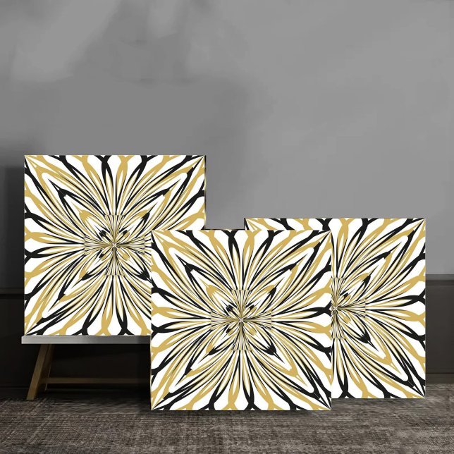 Abstract Gold and Black Floral Burst (Criador carregado)