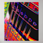 Abstract Guitar Modern Pop Art Poster Rock N Roll<br><div class="desc">Another Abstract Creation from Kentucky Abstract Artist,  Kara Willis. 2012</div>