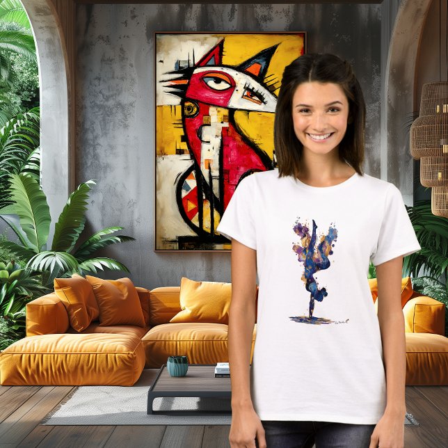 Abstract Gymnast | Fluid Ink Watercolor Motion Art (Criador carregado)