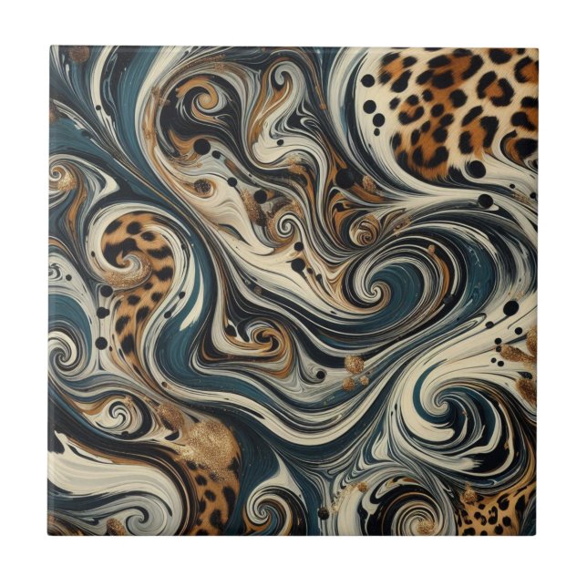 Abstract Leopard Print Swirl (Frente)