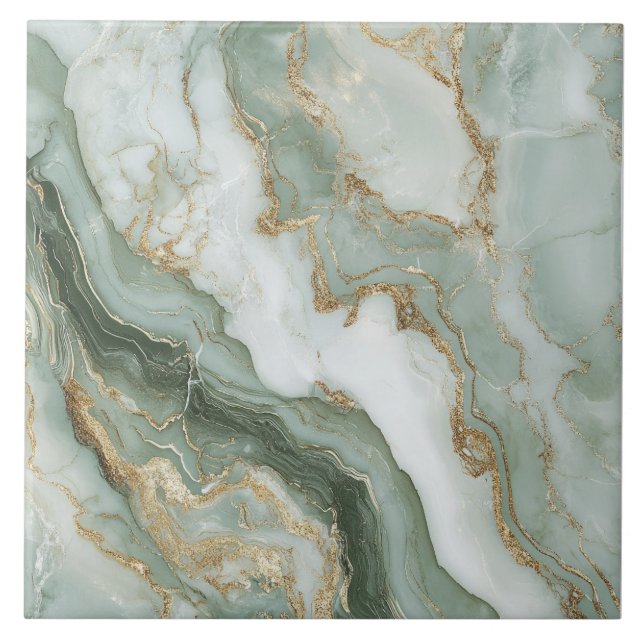 Abstract Marble Sage Green (Frente)
