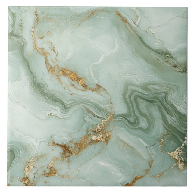 Abstract Marble Sage Green (Frente)