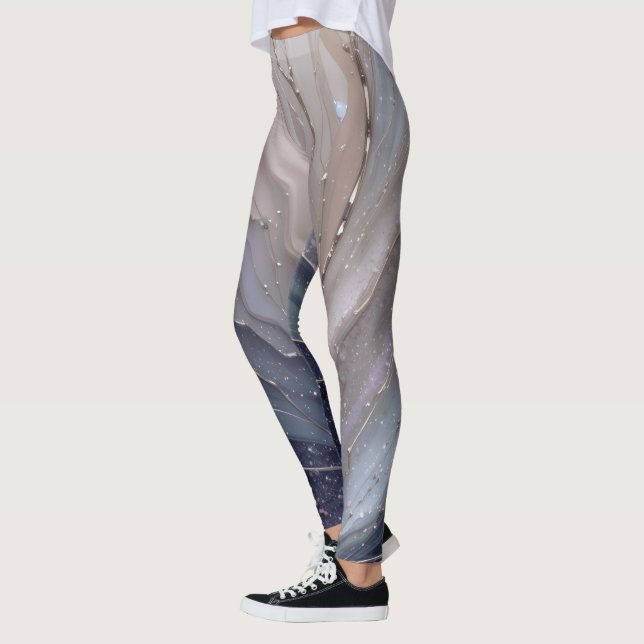 Abstract Marble Women Leggings – Comfortable leggi (Esquerda)