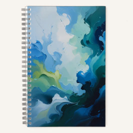 Abstract Ocean Breeze – Fluid Blue & Green Art