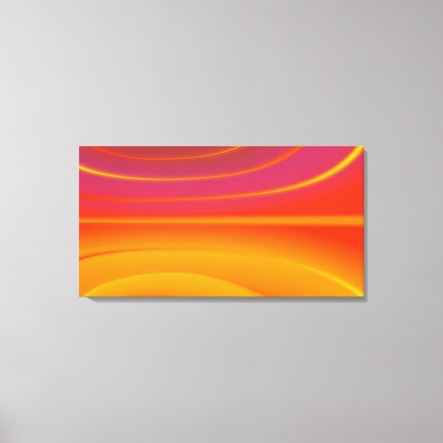 Abstract Orange Swirl Wrapped Canvas Print (Frente)