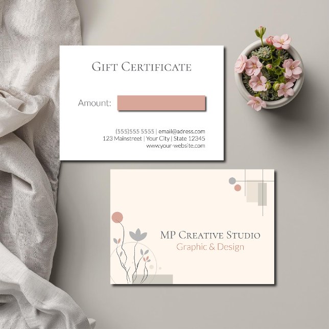 Abstract Pastel Design: Modern Florals & Geometry (Criador carregado)