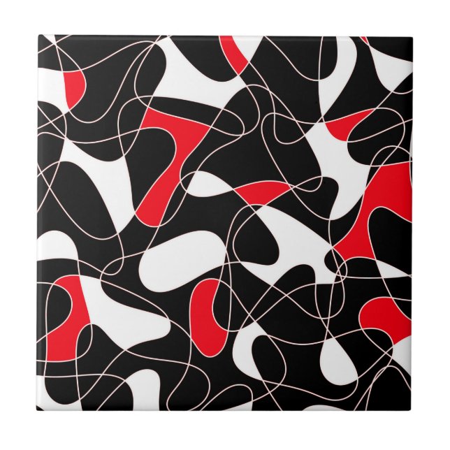 Abstract pattern - red, black and white. (Frente)