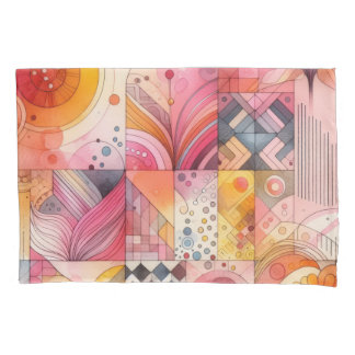 Abstract Pink Colorful Geometric Design