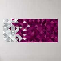Abstract Qatar Flag, Qatari Colors Poster