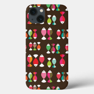 Abstract retro fish underwater pattern 2