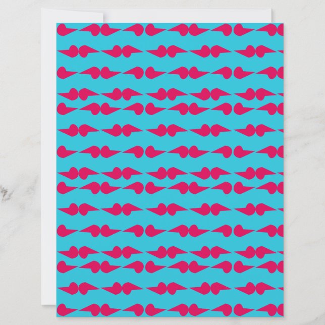 Abstract Shapes pink and teal scrapbook paper (Frente)