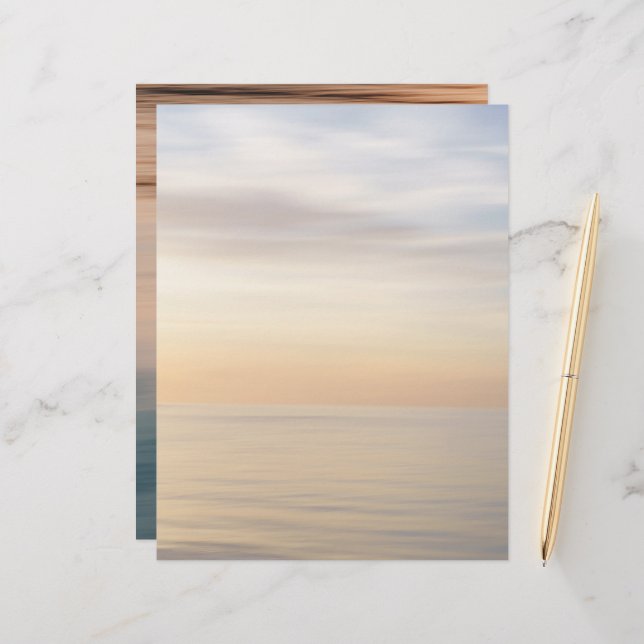 Abstract sunset water texture Scrapbook Paper (Frente/Verso In Situ)