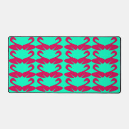 Abstract Swan Teal and Pink Mouse Pad