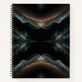 Abstract Wave Energy Spiral Notebook