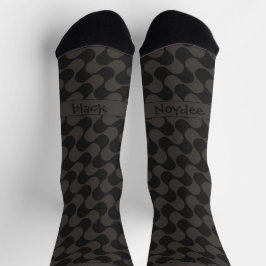 Abstract Waves Black and Grey with Text